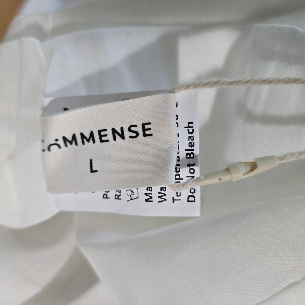 NWT Commense Womens 2-Piece Set L White Vest & Wide-Leg Pants Asymmetrical Front - Picture 6 of 12